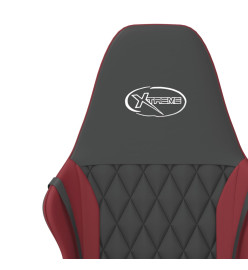 Chaise de jeu de massage Noir et rouge bordeaux Similicuir