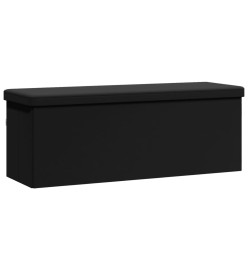 Banc de rangement pliable noir PVC