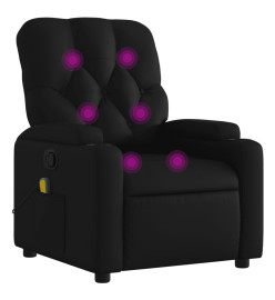 Fauteuil de massage inclinable Noir Similicuir