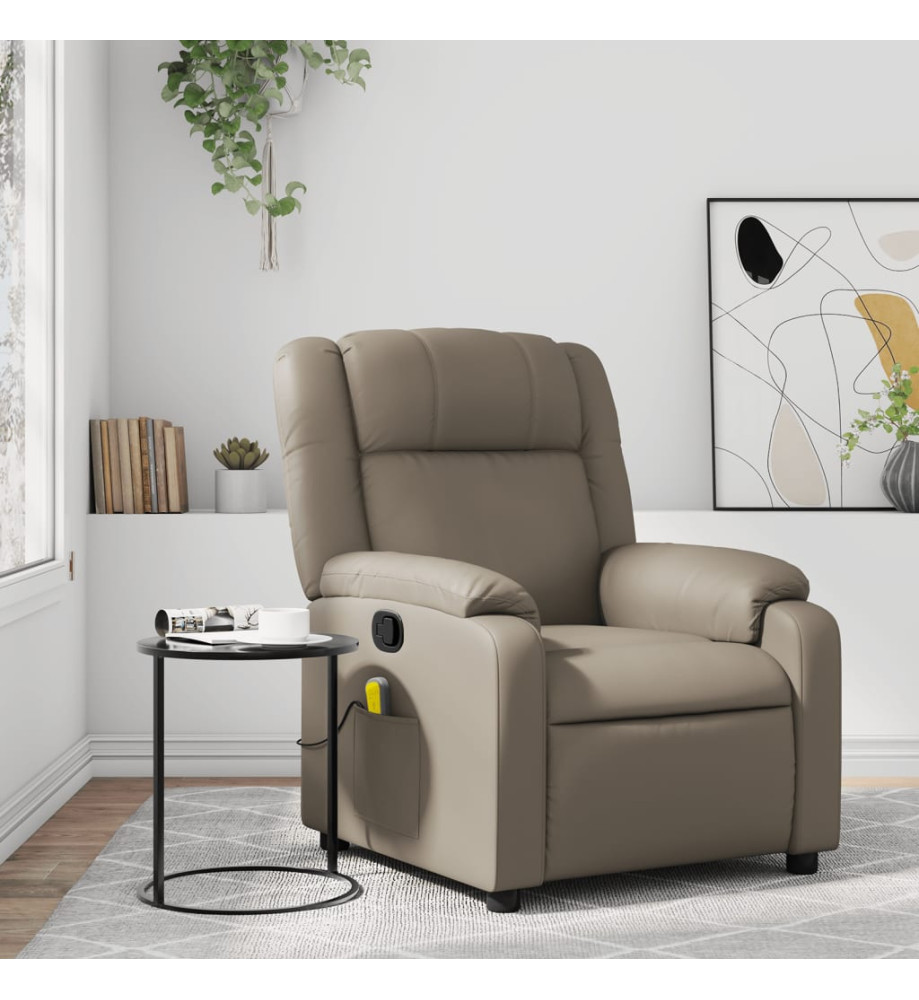 Fauteuil de massage inclinable Cappuccino Similicuir