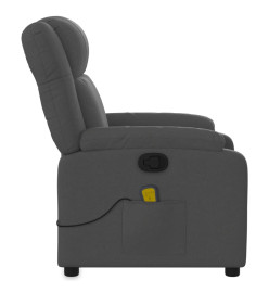 Fauteuil de massage inclinable Gris foncé Tissu