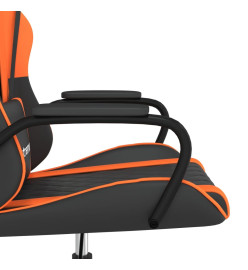 Chaise de jeu de massage Noir et orange Similicuir