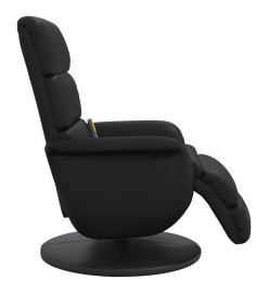 Fauteuil inclinable de massage repose-pieds noir similicuir