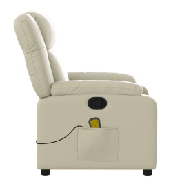 Fauteuil inclinable de massage Crème Similicuir