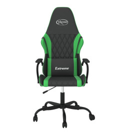 Chaise de jeu de massage Noir et vert Similicuir