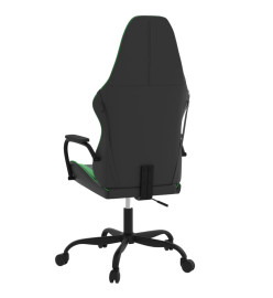 Chaise de jeu de massage Noir et vert Similicuir