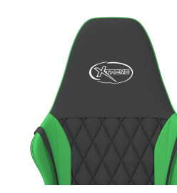 Chaise de jeu de massage Noir et vert Similicuir