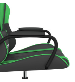 Chaise de jeu Noir et vert Similicuir