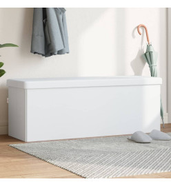 Banc de rangement pliable blanc PVC