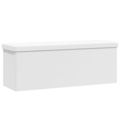 Banc de rangement pliable blanc PVC