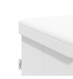 Banc de rangement pliable blanc PVC