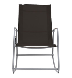 Chaise à bascule de jardin Noir 95x54x85 cm Textilène