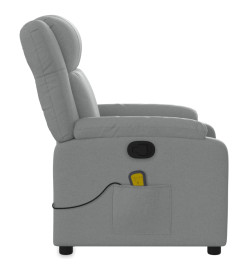 Fauteuil de massage inclinable Gris clair Tissu