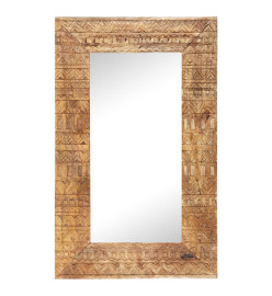 Miroir sculpté à la main 80x50x11 cm Bois de manguier solide