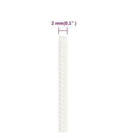 Corde de bateau Blanc complet 2 mm 50 m Polypropylène