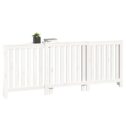 Cache-radiateur Blanc 210x21x85 cm Bois massif de pin