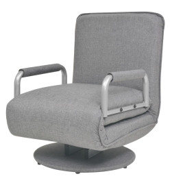 Fauteuil pivotant et canapé-lit Gris clair Tissu