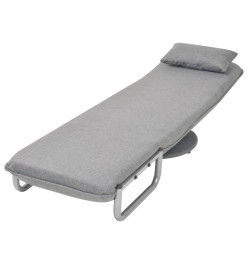 Fauteuil pivotant et canapé-lit Gris clair Tissu