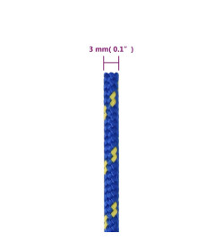 Corde de bateau Bleu 3 mm 100 m Polypropylène