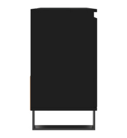 Armoire de salle de bain noir 65x33x60 cm bois d'ingénierie