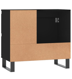 Armoire de salle de bain noir 65x33x60 cm bois d'ingénierie