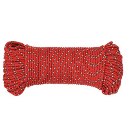 Corde de bateau Rouge 3 mm 100 m Polypropylène