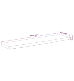 Étagère murale rectangulaire massif acacia bordure assortie