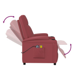 Fauteuil de massage électrique Rouge bordeaux Similicuir