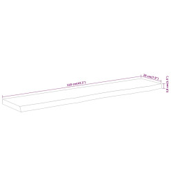 Étagère murale rectangulaire massif acacia bordure assortie