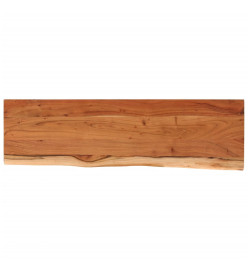 Dessus de table 140x40x2,5 cm rectangulaire bois massif acacia