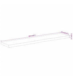 Dessus de table 160x30x2,5 cm rectangulaire bois massif acacia