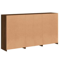 Buffet avec lumières LED chêne marron 181,5x37x100 cm