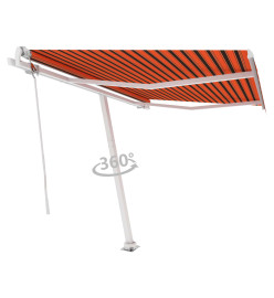 Auvent automatique sur pied 300x250 cm Orange/marron