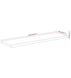 Dessus de table 120x40x3,8 cm rectangulaire bois massif acacia