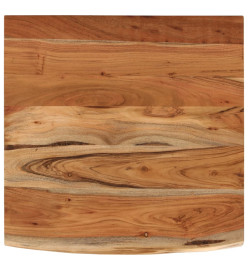 Dessus de bureau carré bois massif d'acacia bordure assortie