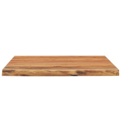 Dessus de bureau carré bois massif d'acacia bordure assortie