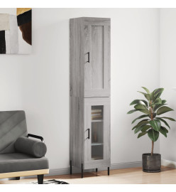 Buffet haut Sonoma gris 34,5x34x180 cm Bois d'ingénierie