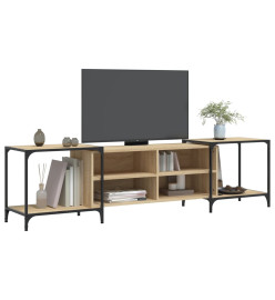 Meuble TV chêne sonoma 203x37x50 cm bois d'ingénierie