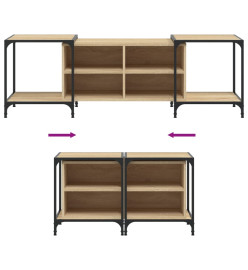 Meuble TV chêne sonoma 153x37x50 cm bois d'ingénierie