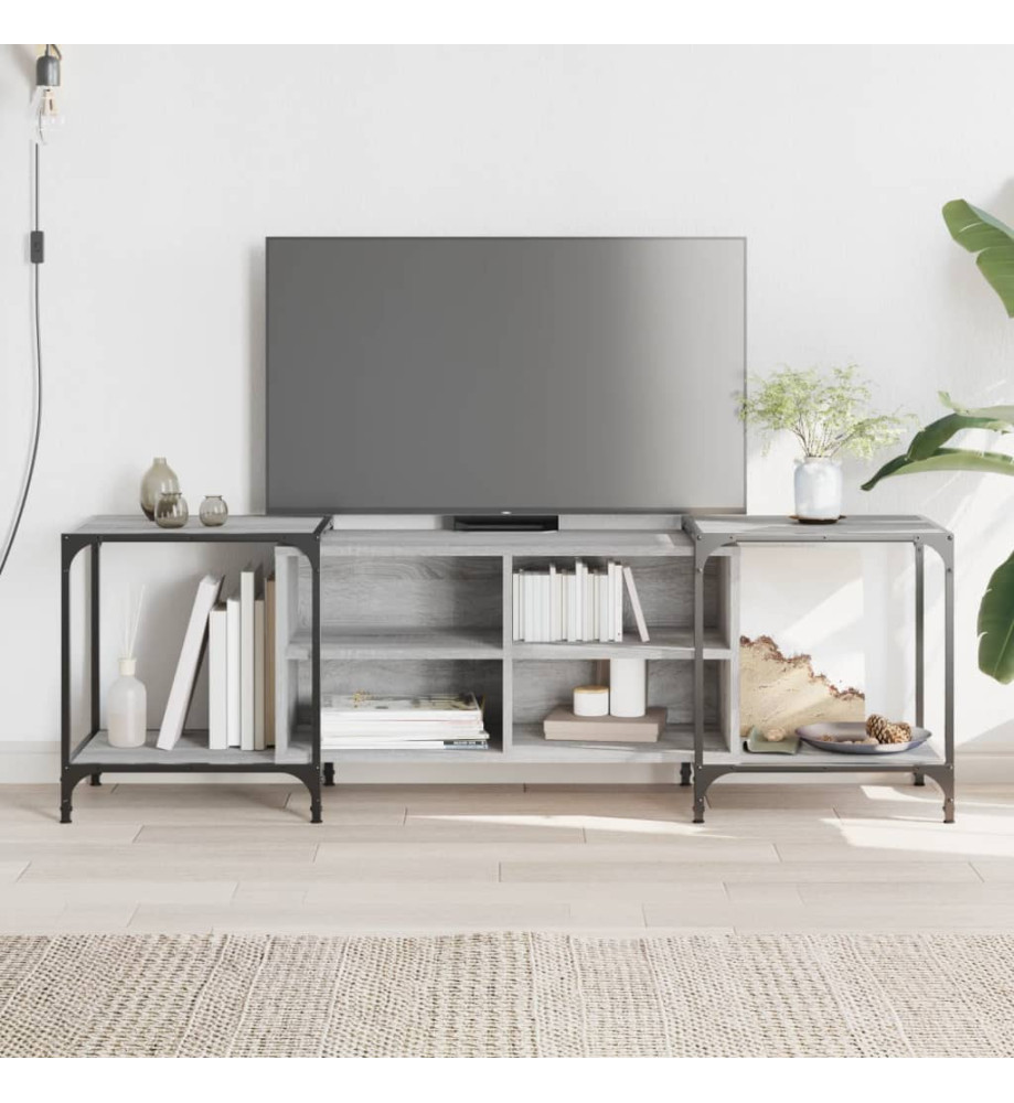 Meuble TV sonoma gris 153x37x50 cm bois d'ingénierie