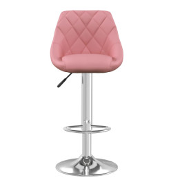 Tabourets de bar lot de 2 rose velours