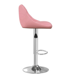 Tabourets de bar lot de 2 rose velours