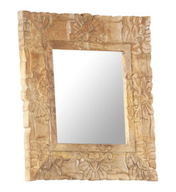 Miroir 50x50 cm Bois de manguier massif