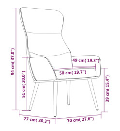 Chaise de relaxation Gris clair Tissu