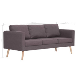 Canapé à 3 places Tissu Taupe