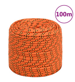 Corde de bateau Orange 6 mm 100 m Polypropylène