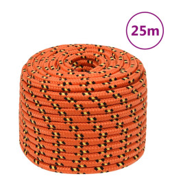 Corde de bateau Orange 14 mm 25 m Polypropylène