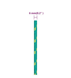 Corde de bateau Vert 6 mm 500 m Polypropylène