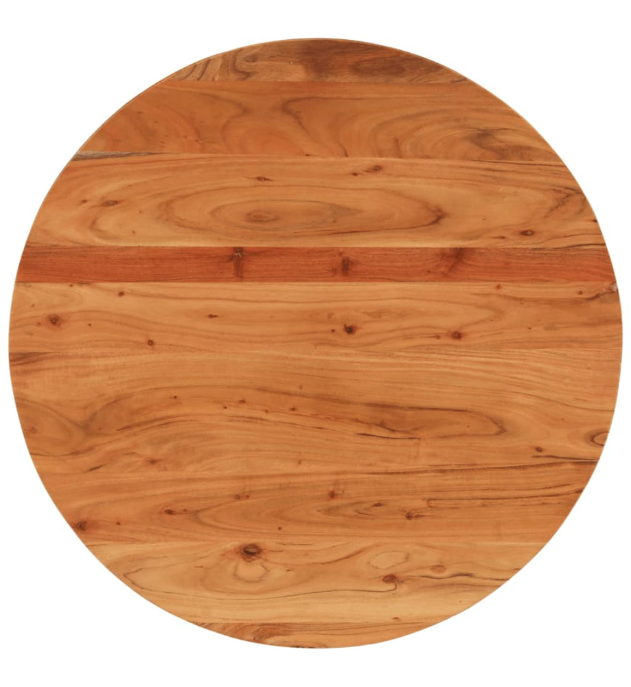 Dessus de table Ø90x2,5 cm rond bois massif d'acacia