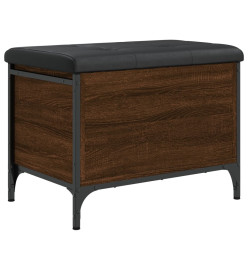 Banc de rangement chêne marron 62x42x45 cm bois d'ingénierie